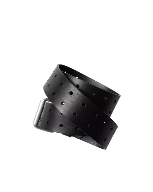 Carhartt Black Double Script Leather Belt for men