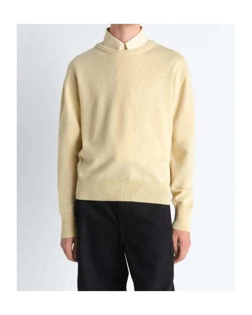 Lemaire Natural Crew Neck Sweater for men