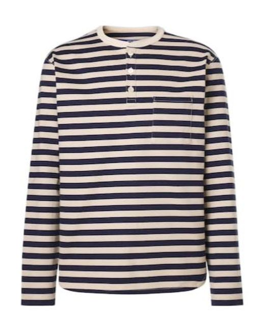 Junya Watanabe Blue Striped T-Shirt for men