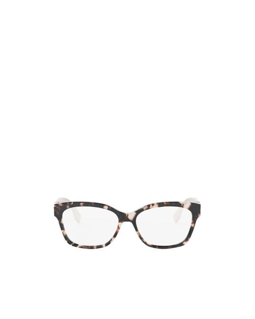 Fendi White Eyewear Square Frame Glasses for men