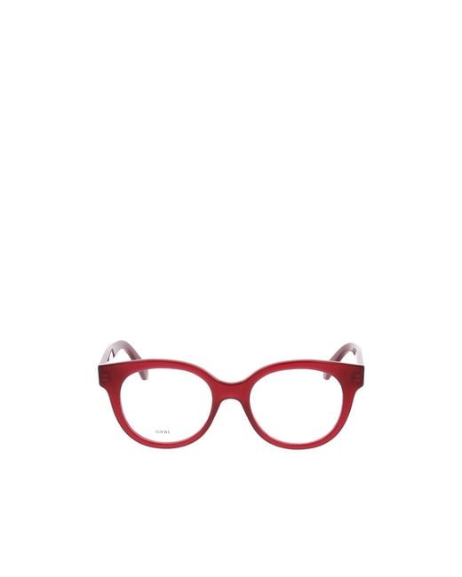 Loewe Pink Round Frame Glasses