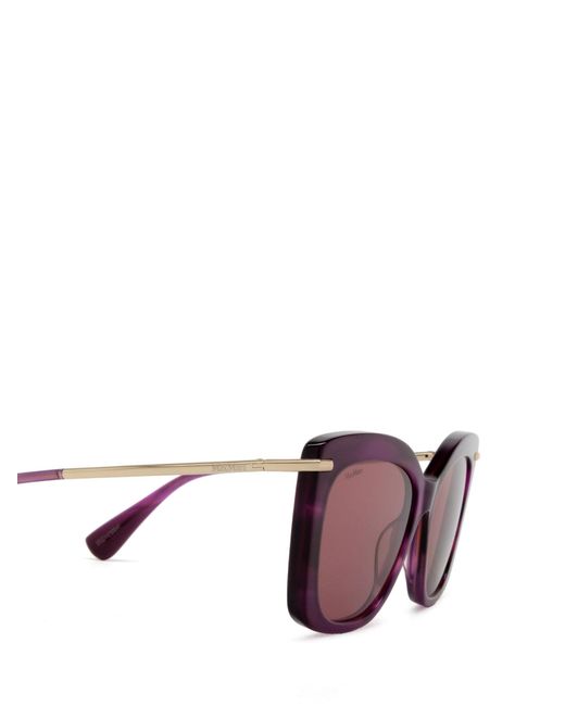 Max Mara Purple Square Frame Sunglasses