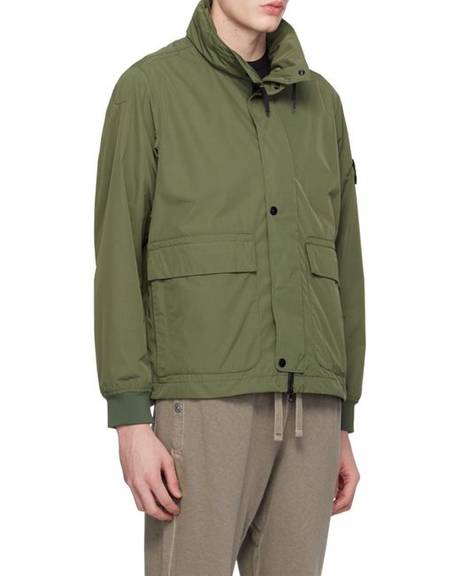 Stone Island Green Logo Patch Jacket for men