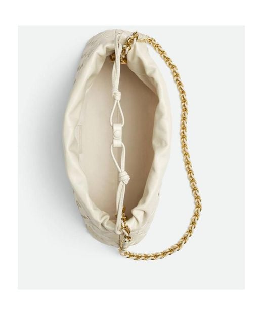 Bottega Veneta Natural Intrecciato Drawstring Shoulder Bag