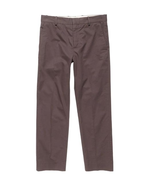 Acne Brown Tailored Cotton Trousers for men