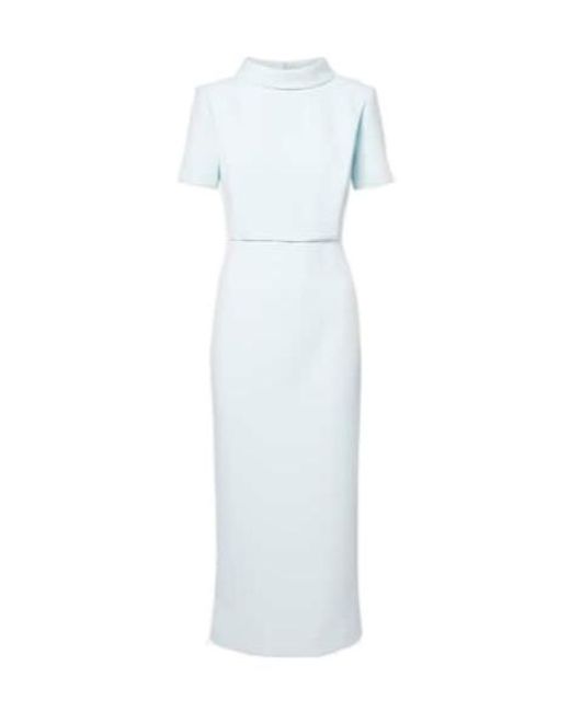 Roland Mouret White Crêpe Midi Dress