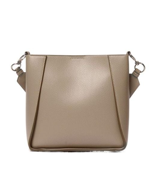 Stella McCartney Natural Logo Square Crossbody Bag