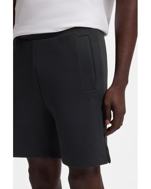 Boss Black Elasticated-Waistband Shorts for men