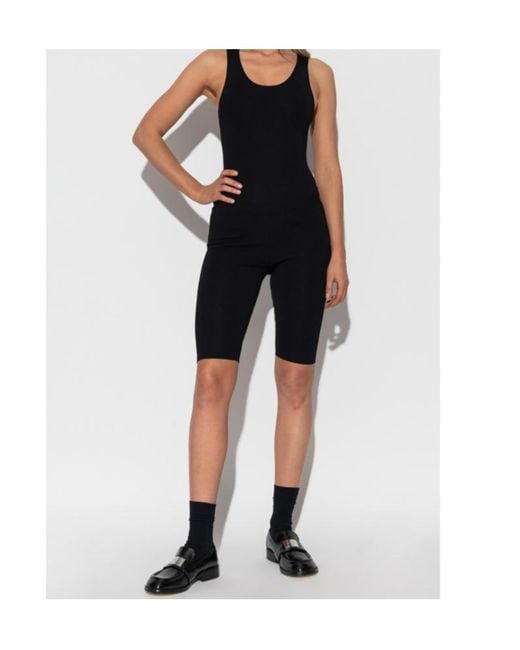 Entire studios Black Ribbed Playsuit