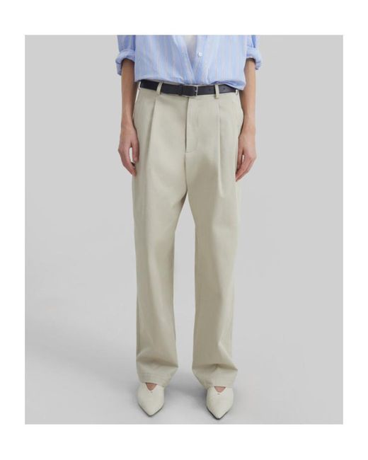 Frankie Shop White Norstrand Pleated Chino Pants