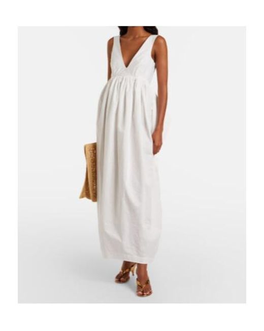 Rohe White Cotton-Blend Maxi Dress