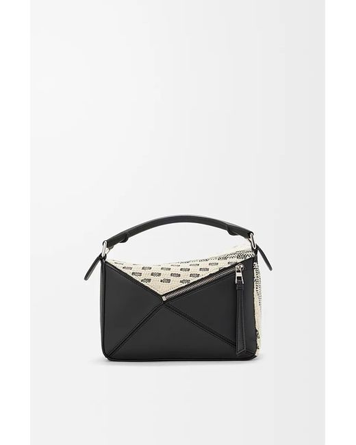 Loewe White Small Puzzle Handbag