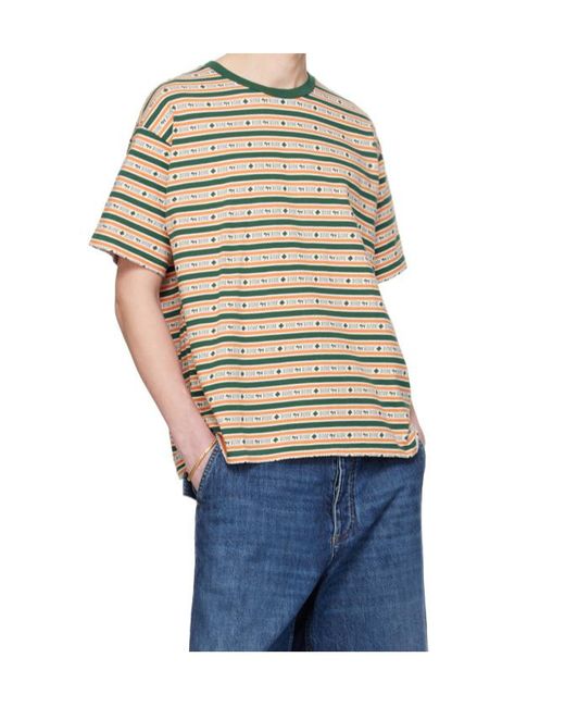 Bode Blue Striped Cotton Shirt for men