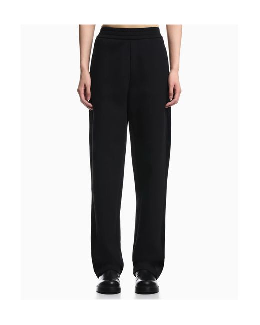 Emporio Armani Black Straight-Leg Sweatpants