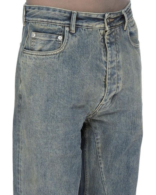 Rick Owens Blue Geth Belt-Loop Jeans for men