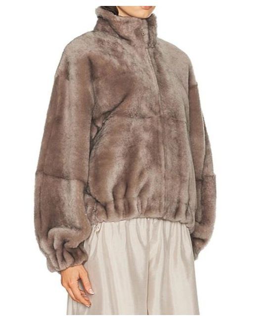 Nour Hammour Brown Zip-Up Jacket