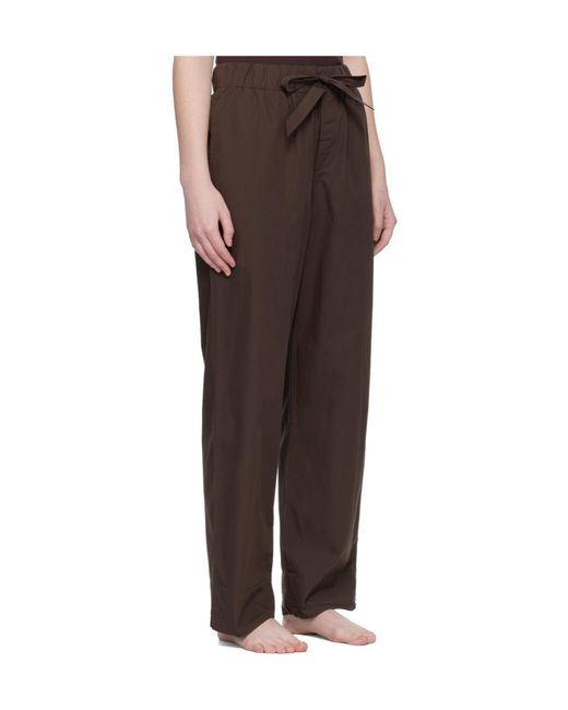 Tekla Brown Drawstring Pajama Pants for men