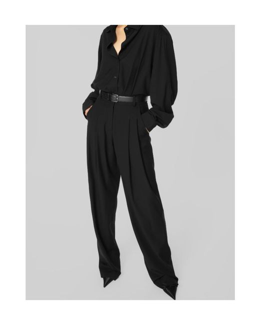 Frankie Shop Black Gelsomino Pleated Pants