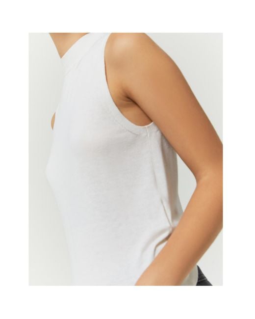 iBlues White Simple Blended Vest