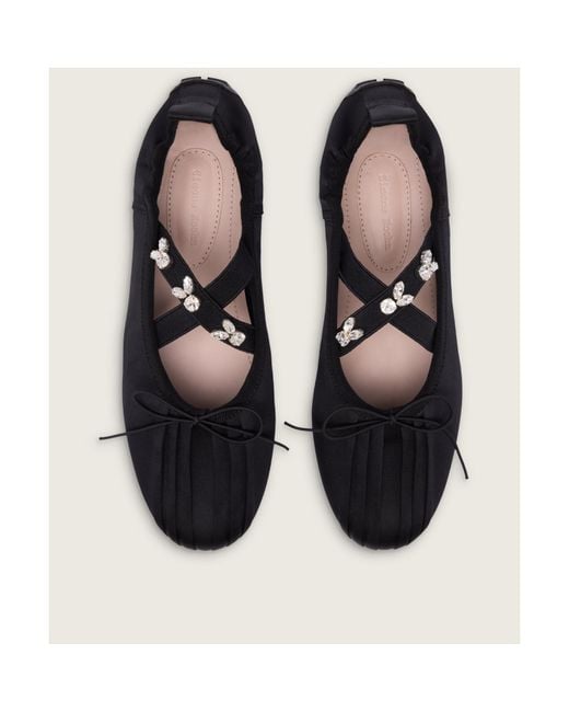 Simone Rocha Black Embellished Ballet Flats