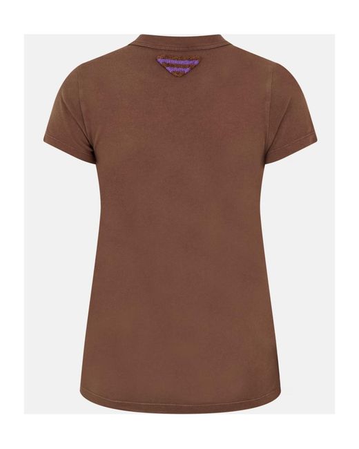 Prada Brown Printed T-Shirt