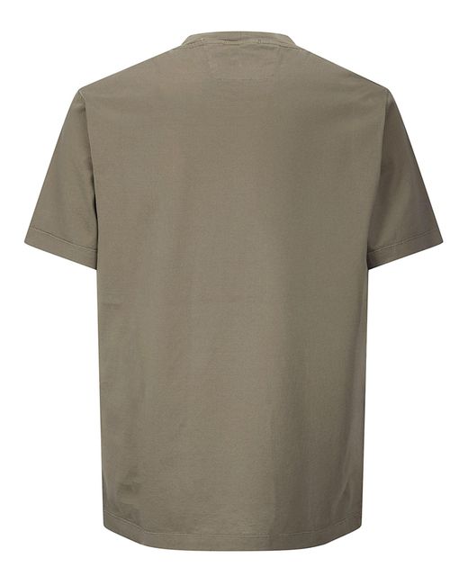 C P Company Gray Gasato Logo Short Sleeve T-Shirt for men