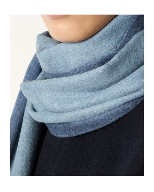 Loro Piana Blue Two-Tone Scarf