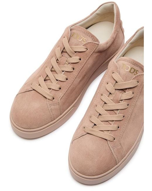 Tod's Brown Panelled Suede Sneakers