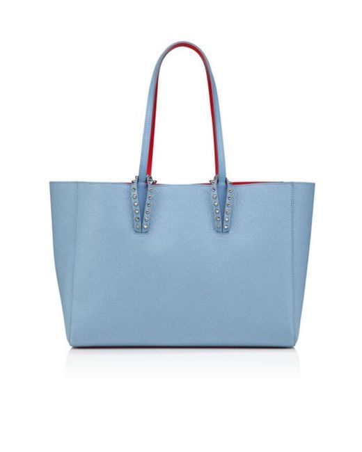 Christian Louboutin Blue Cabata Stud Detailed Small Tote Bag