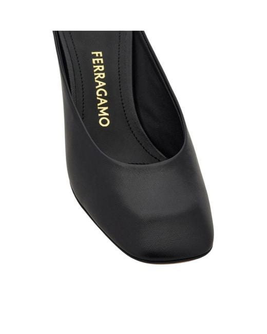 Ferragamo Black Ferragamo S-Shaped Heeled Mules