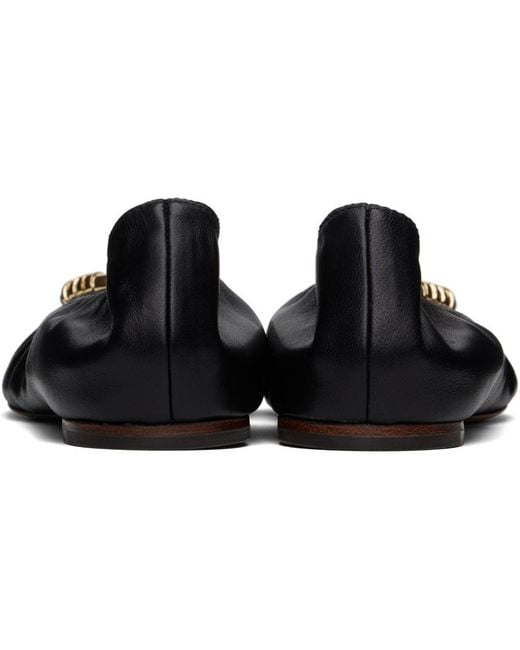 Lanvin Black Round Toe Slip-On Ballerina Shoes