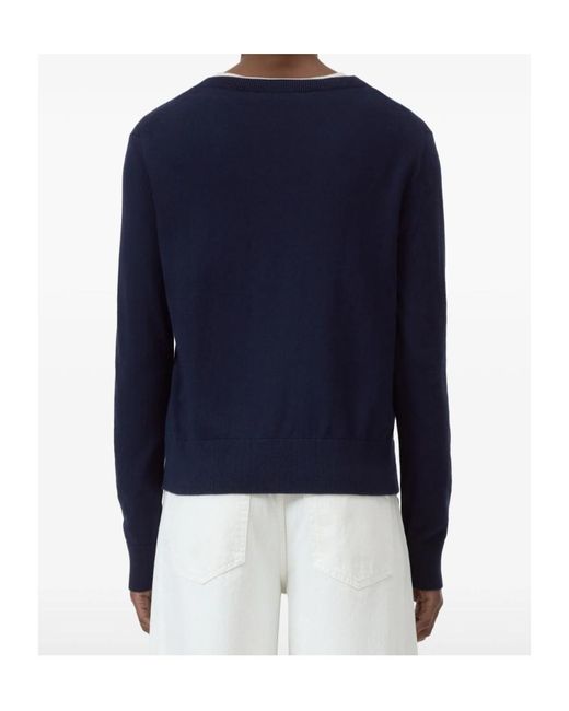 Closed Blue Long-Sleeve Crew-Neck Sweater