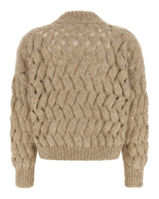 Brunello Cucinelli Natural 'Dazzling Waves' Sweater