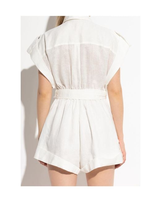 Zimmermann White Rhiannon Playsuit