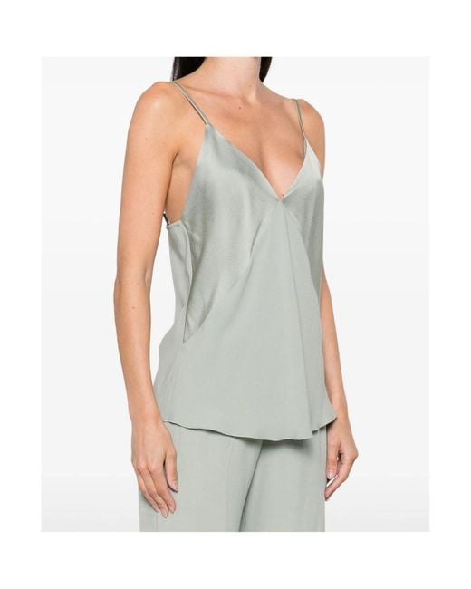 Forte_forte Green Satin Top