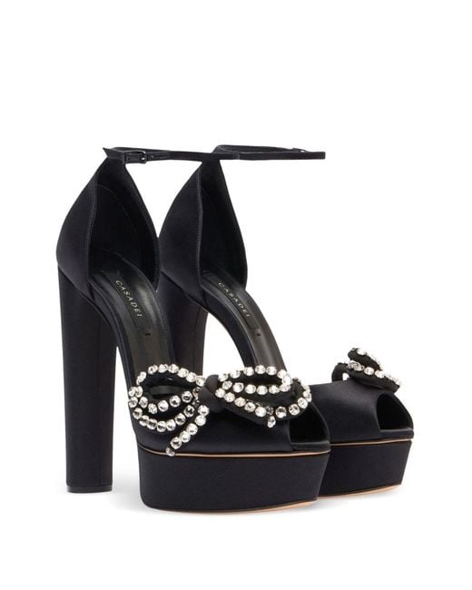 Casadei Black 140Mm Judith Sandals