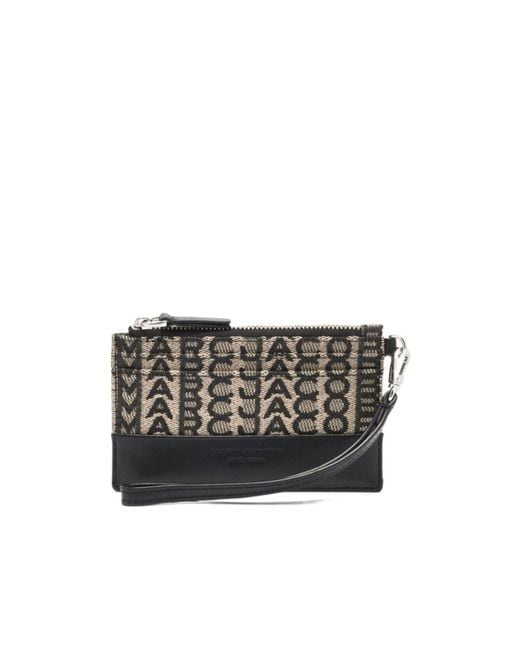 Marc Jacobs White The Monogram Zip-Up Wallet