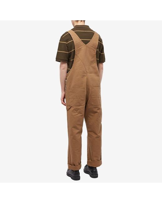 Carhartt Brown Logo-Patch Straight-Leg Dungarees for men