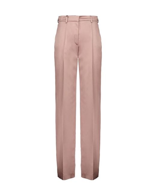 Balmain Pink Tailored Satin Trousers