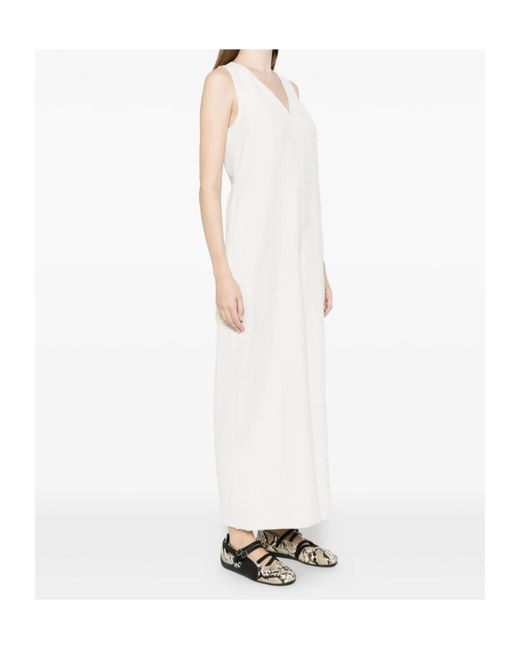 Calvin Klein White V-Neck Sleeveless Jumpsuit