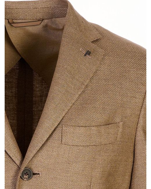 Peserico Brown Single Breasted Jacket for men
