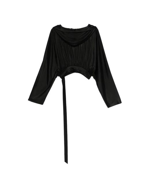 Rick Owens Black Long-Sleeve Hoodie