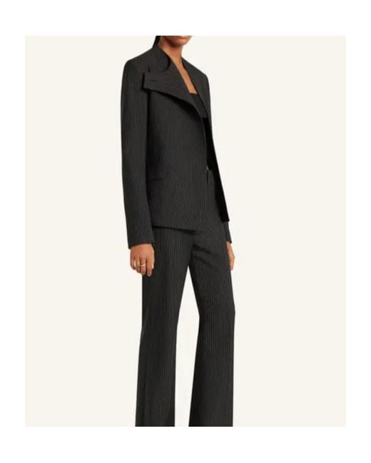 Courreges Black Courrèges Buckle Pinstripes Jacket