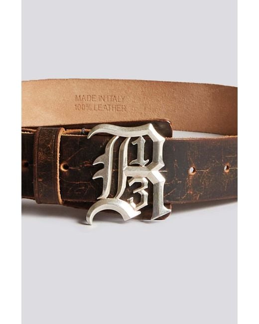 R13 White Logo Buckle Belt