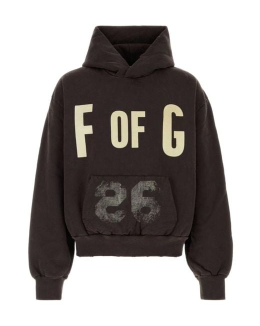 Fear Of God Black F Of G Classic Graphic-Print Hoodie for men
