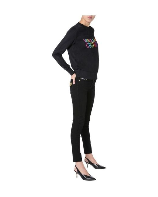 Versace Jeans Black A Lady's Sweater Sweater