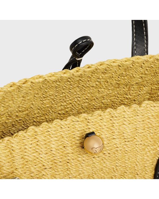 Céline Metallic Small Triomphe Beads Basket