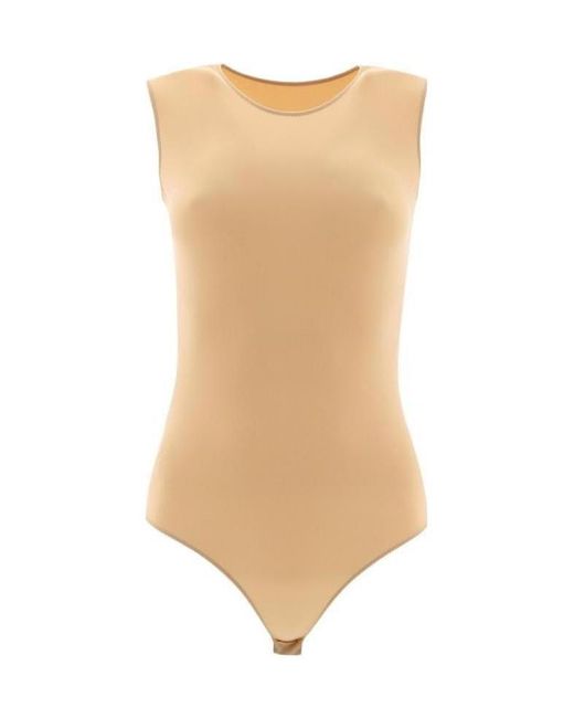 Maison Margiela Natural Fitted Sleeveless Bodysuit
