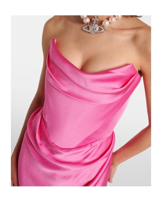 Vivienne Westwood Pink Galaxyno Strapless Corset Gown