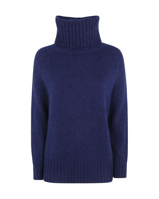 Baserange Blue Turtleneck Sweater